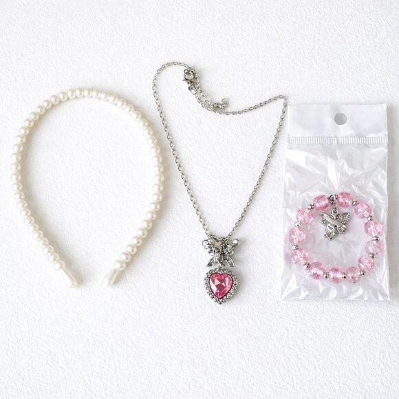 Ralph Lauren Girls Preppy Outfit Set Dress + Accessories 6X - Picture 3 of 5